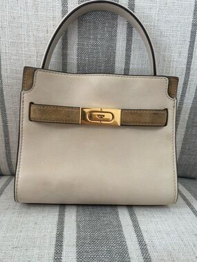 Tory Burch Cream petite Lee Radziwill double bag